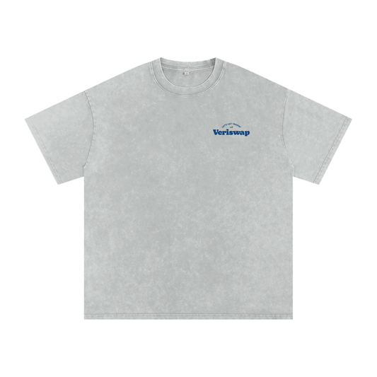 Snow Washed Oversized Cotton T-Shirt