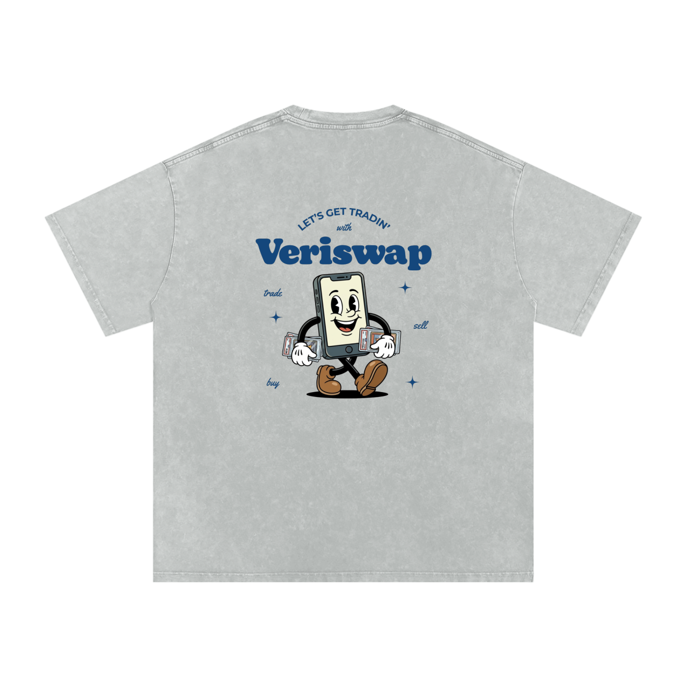 Snow Washed Oversized Cotton T-Shirt