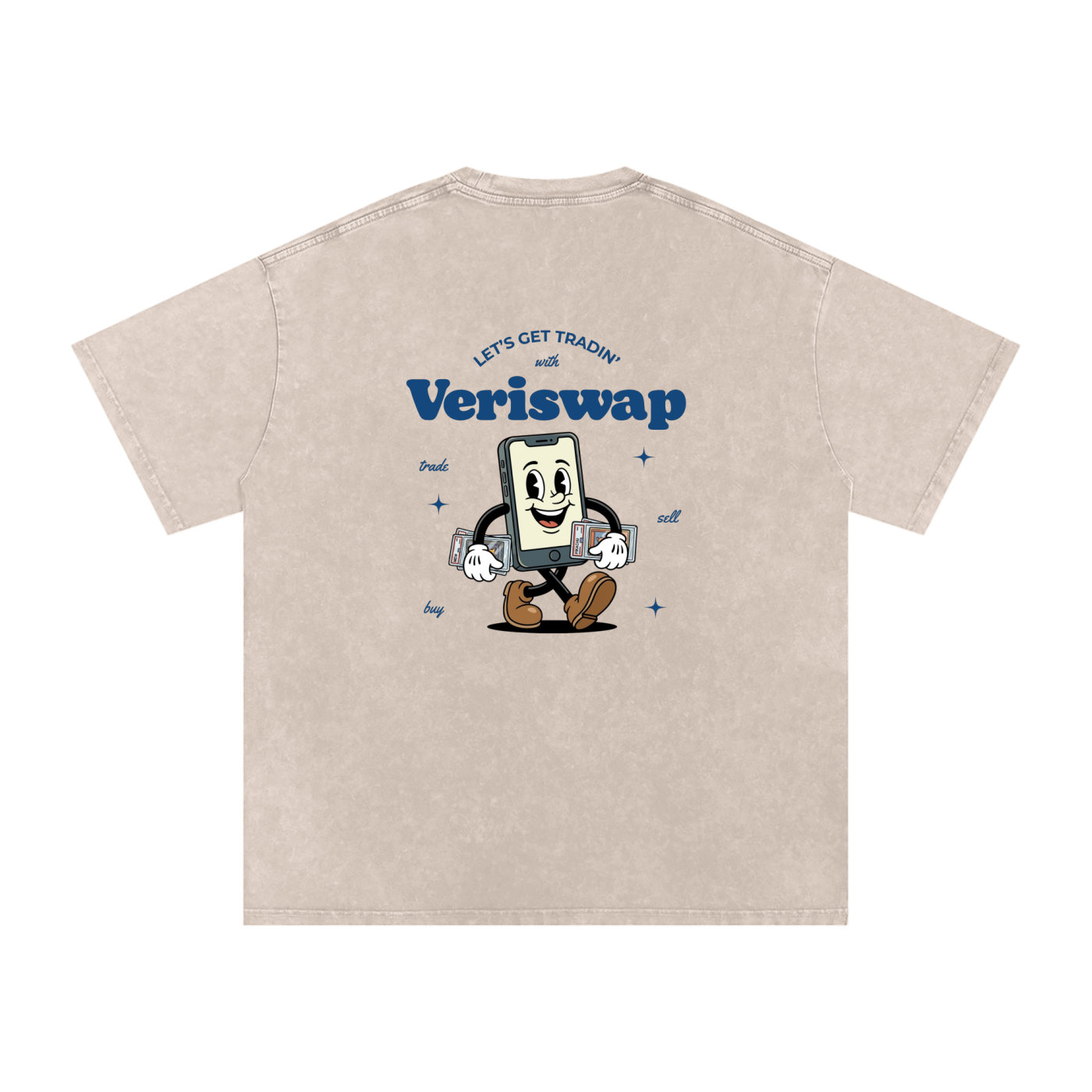 Snow Washed Oversized Cotton T-Shirt